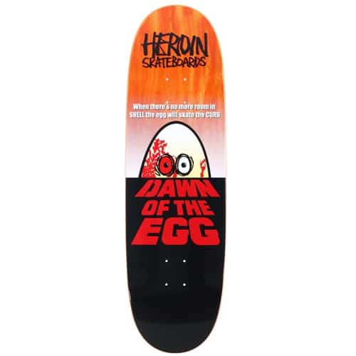 Heroin Dawn of The Egg 9.4 Razor Edge Skateboard Deck - green