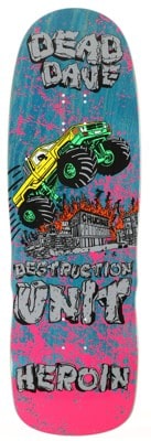 Heroin Dead Dave Knock Off 10.1 Skateboard Deck - blue - view large