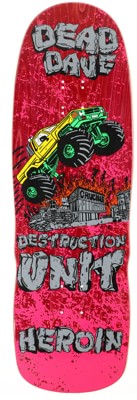 Heroin Dead Dave Knock Off 10.1 Skateboard Deck - red - view large
