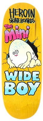 Heroin Mini Wide Boy 10.5 Skateboard Deck - yellow - view large