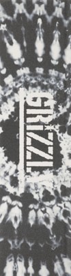 Grizzly Tie Dye Stamp Print Skateboard Grip Tape - black/white v2 - view large