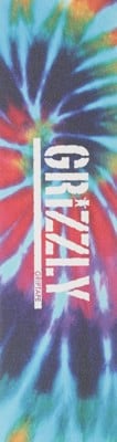 Grizzly Tie Dye Stamp Print Skateboard Grip Tape - light blue/pink swirl - view large