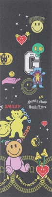 Grizzly Smiley World Skateboard Grip Tape - view large