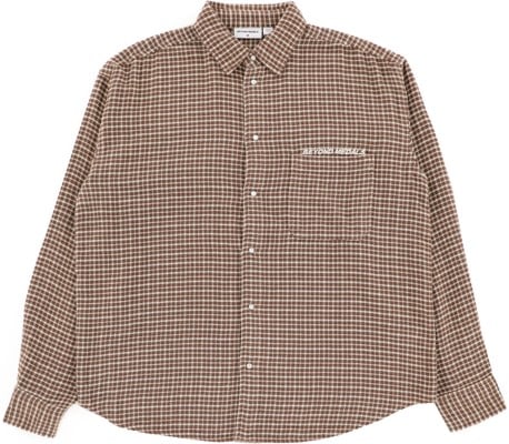 Beyond Medals Checkered L/S Shirt - brown - view large