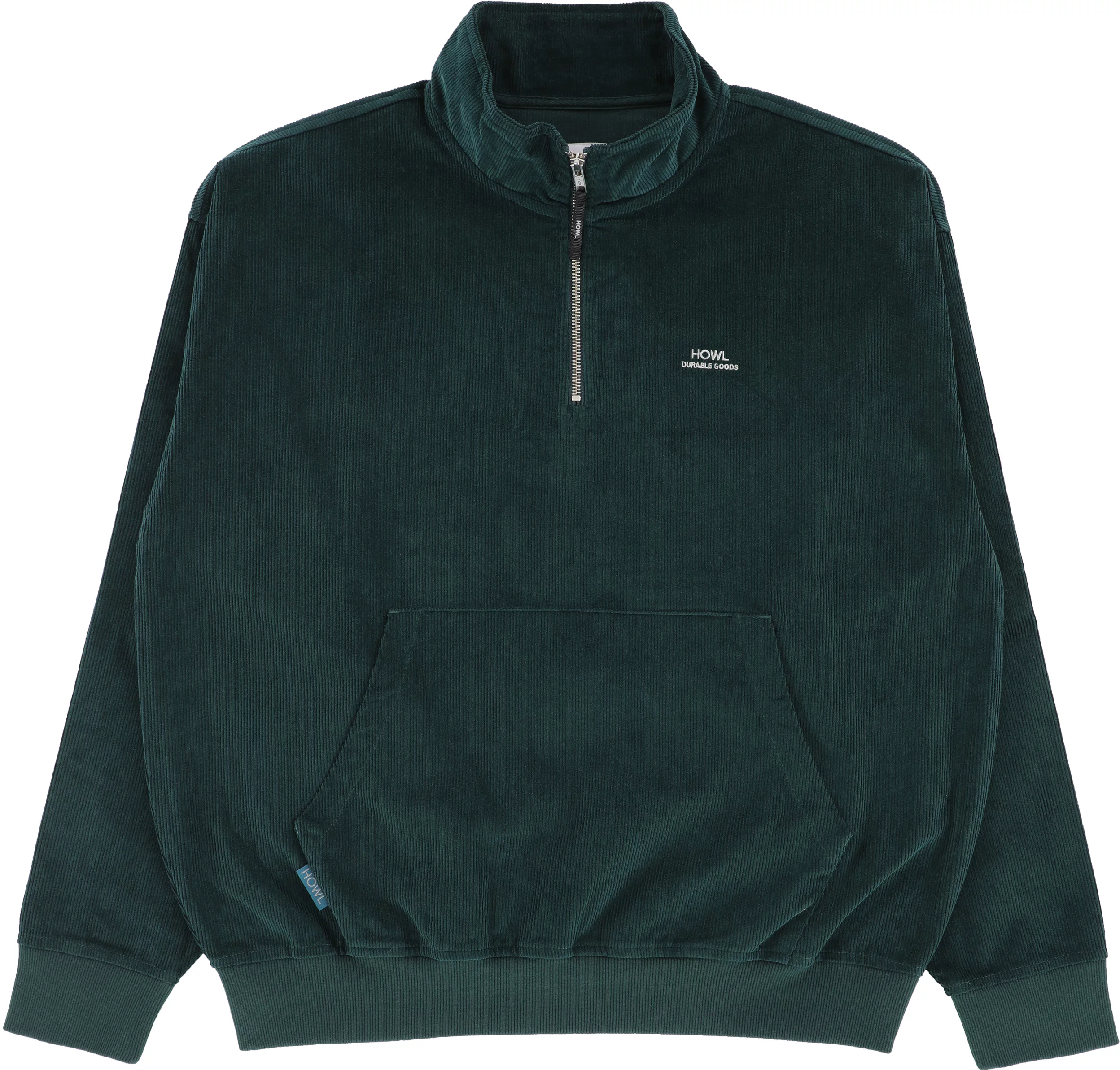 Howl Corduroy Half Zip Jacket - green | Tactics