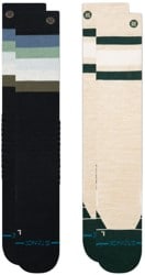 Stance Performance Mid Cushion Merino Wool 2-Pack Snowboard Socks - maliboo multi