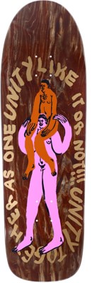 Unity On Top 9.75 Skateboard Deck - brown - view large