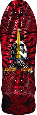 Powell Peralta Geegah Skull & Sword 9.75 Skateboard Deck - red foil - view large