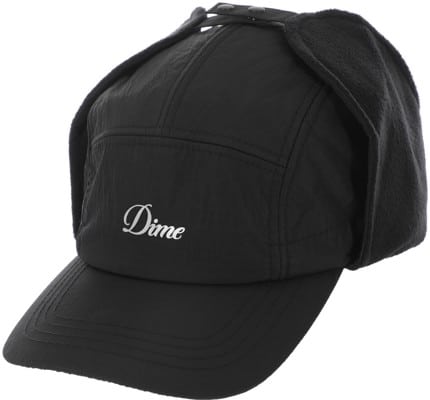 Dime Cursive Earflap Cap Hat - black - view large