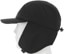 Dime Cursive Earflap Cap Hat - black - side