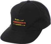 Krooked Koffin Snapback Hat - black