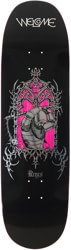 Welcome Reyes Flail 9.0 Baculus 2.0 Shape Skateboard Deck - black/silver foil