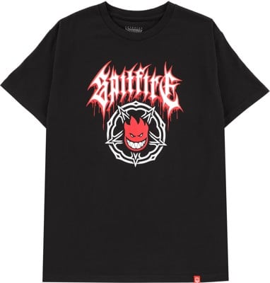 Spitfire Pentagram Drip T-Shirt - black/red-white - view large