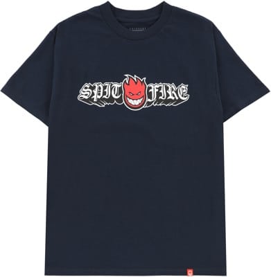 Spitfire Old E Drop Bighead T-Shirt - true navy/red-black-white - view large