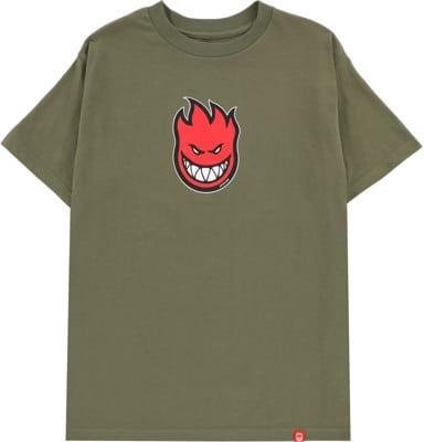 Spitfire Bighead Mid Fill T-Shirt - military green/red-black-white - view large