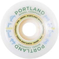 Portland Wheel Company Bridge Town Conical Wide Skateboard Wheels - white (97a)