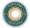 Portland Wheel Company Bridge Town Conical Wide Skateboard Wheels - white/green (97a)