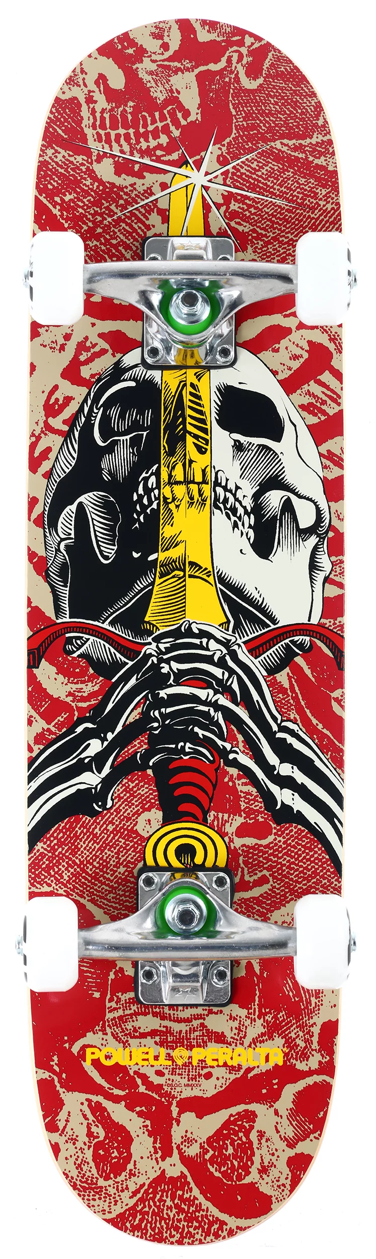 Powell Peralta Skull & Sword Birch 7.5 Complete Skateboard - khaki