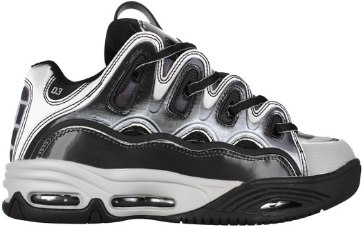Osiris D3 2001 Skate Shoes - silver/black/holo - view large