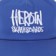 Heroin Marker Trucker Hat - royal blue - front detail