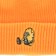 Heroin Egg Beanie - neon orange - front detail
