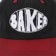 Baker Sprayed Oval Snapback Hat - black/red - front detail
