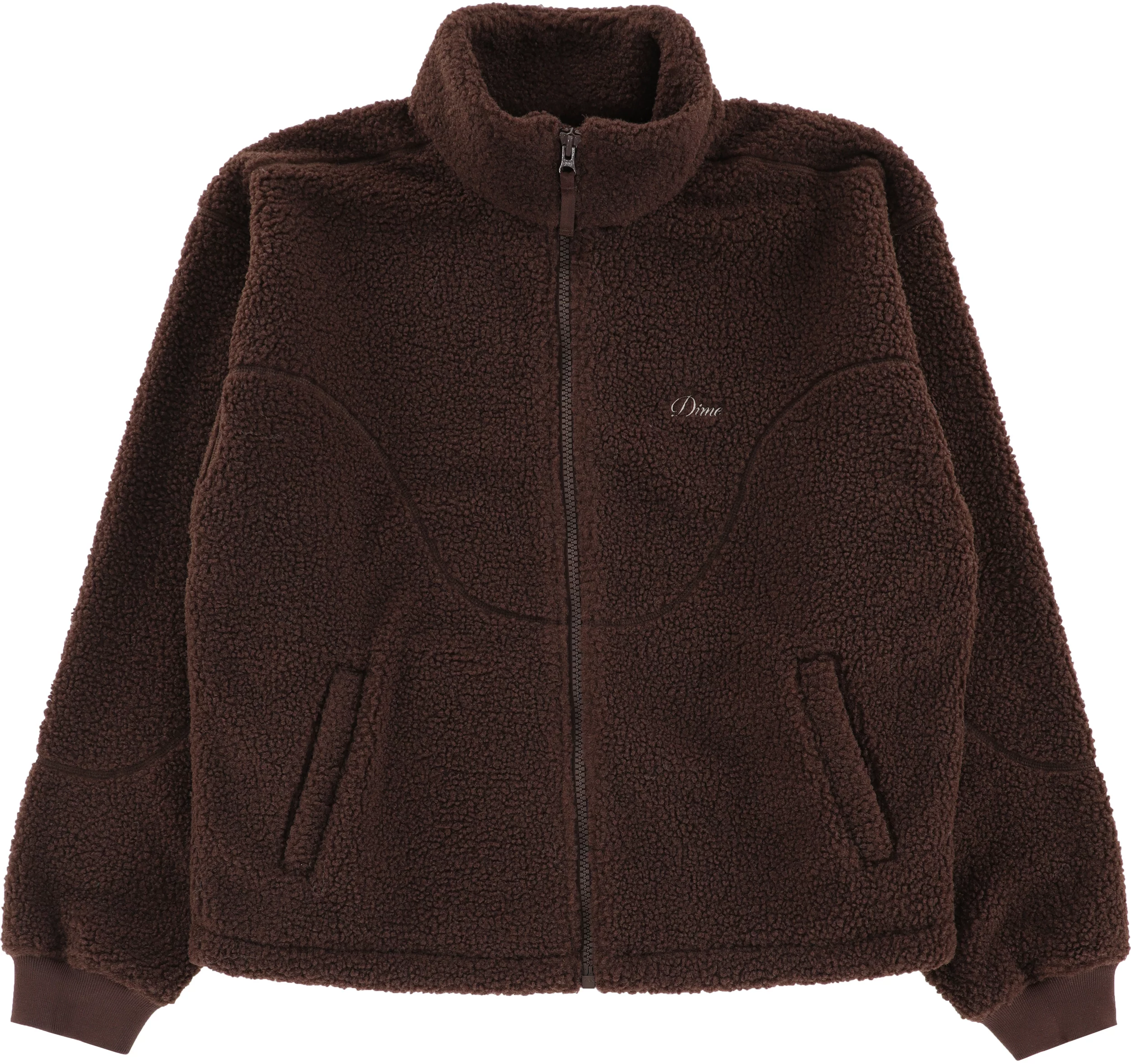 Dime Polar Fleece Sherpa Zip Jacket - brown | Tactics