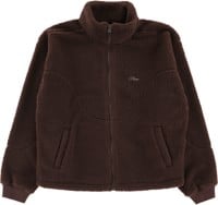 Dime Polar Fleece Sherpa Zip Jacket - brown