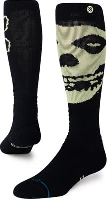 Stance Performance Mid Cushion Merino Wool Snowboard Socks - misfits black - view large