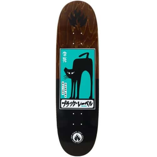Black Label Akerley Black Cat Egg 9.0 Skateboard Deck - brown