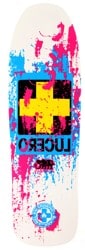 Black Label Lucero Splatter Cross 9.88 Skateboard Deck - white