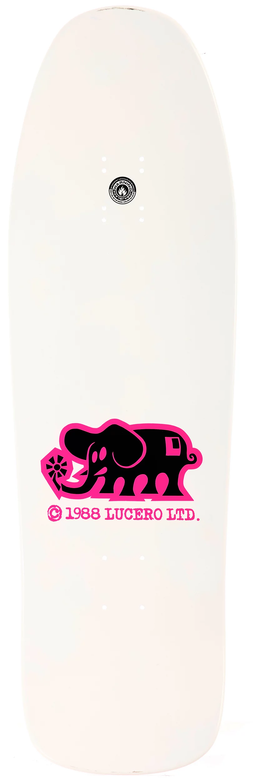Black Label Lucero Splatter Cross 9.88 Skateboard Deck - white