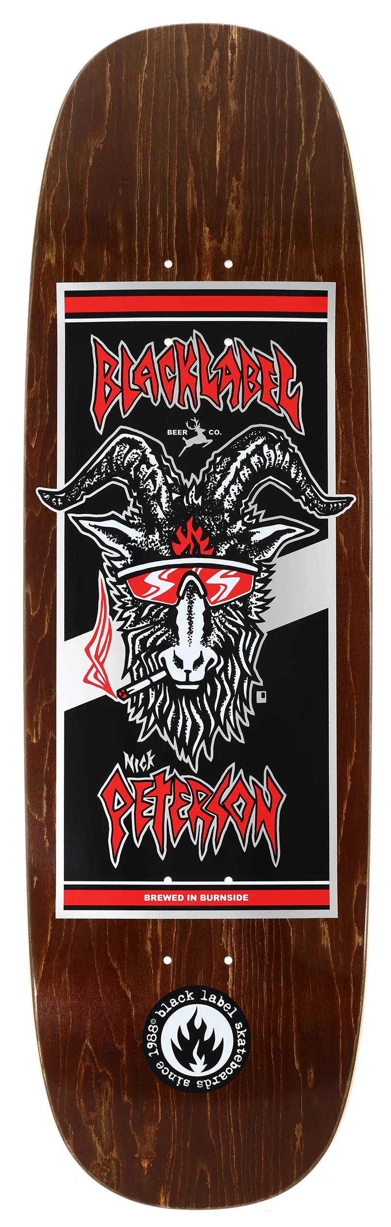 Black Label Peterson Burnside Crew Tugboat 9.5 Skateboard Deck