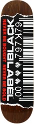 Black Label Ripped Barcode 8.75 Skateboard Deck - brown