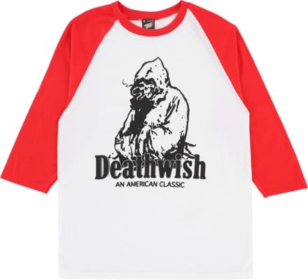 Deathwish American Classic 3/4 Sleeve T-Shirt - white/red - view large