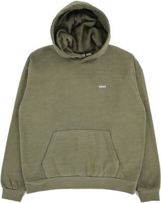 Obey Lowercase Pigment Hoodie - pigment deep lichen green - view large