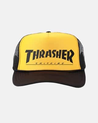 Thrasher Thrasher x Spitfire Trucker Hat - black/gold/black - view large