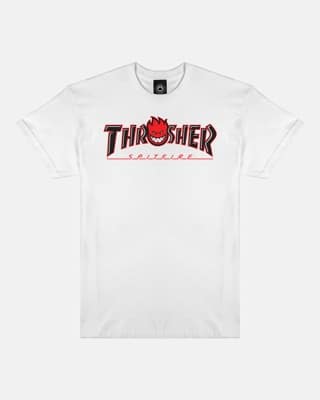 Thrasher Spitfire Big Head Outline T-Shirt - white - view large
