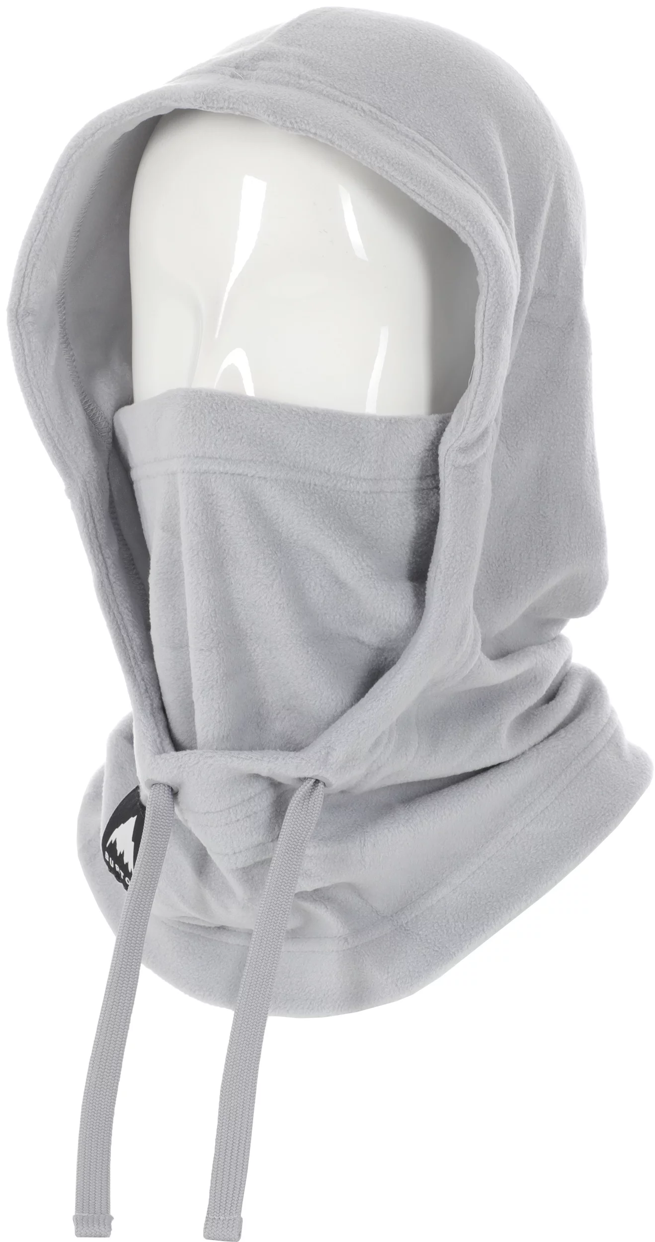 Hood hat dickie balaclava scoodi scarf adjustable gray fleece unisex size OSFA Fuzzy Scarf Hood – Echo main image 2