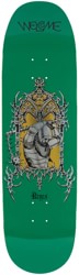 Welcome Reyes Flail 9.0 Baculus 2.0 Shape Skateboard Deck - green/gold foil
