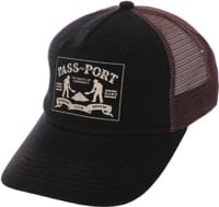 Passport Workers Club Denim Packers Trucker Hat - washed black