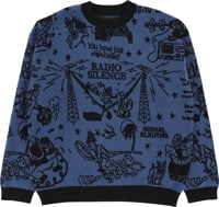 Passport Eyeball Knit Sweater - harbour blue/black