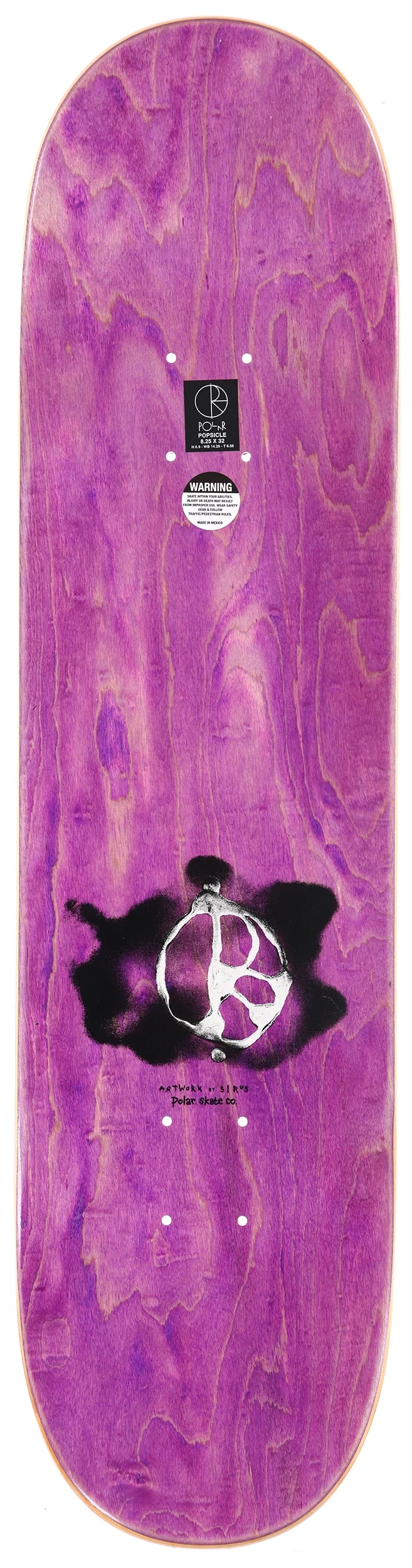 Polar Skate Co. Stroke Logo 8.25 Skateboard Deck - black | Tactics