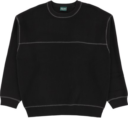 Passport Overlocked Organic Knit Sweater - black - view large
