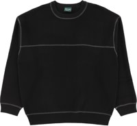 Passport Overlocked Organic Knit Sweater - black