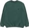 Passport Solid Workers Crew Sweatshirt - washed forest green