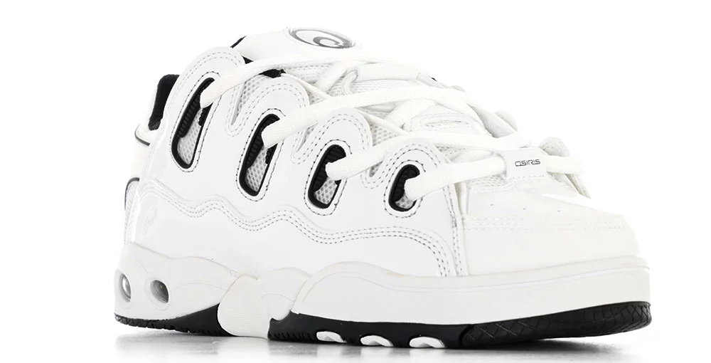 Chaussures De Skate Osiris D3 OG En Noir Et Blanc - Coupe Large, Semelle Cimentée, Idéales Pour Le Skateboard