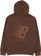 Bronze 56k B Logo Puff Print Hoodie - brown - reverse