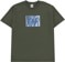 Polar Skate Co. Cut Outs T-Shirt - dark olive
