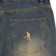 Passport Workers Club Bootcut Jeans - sandblasted blue - reverse detail 2